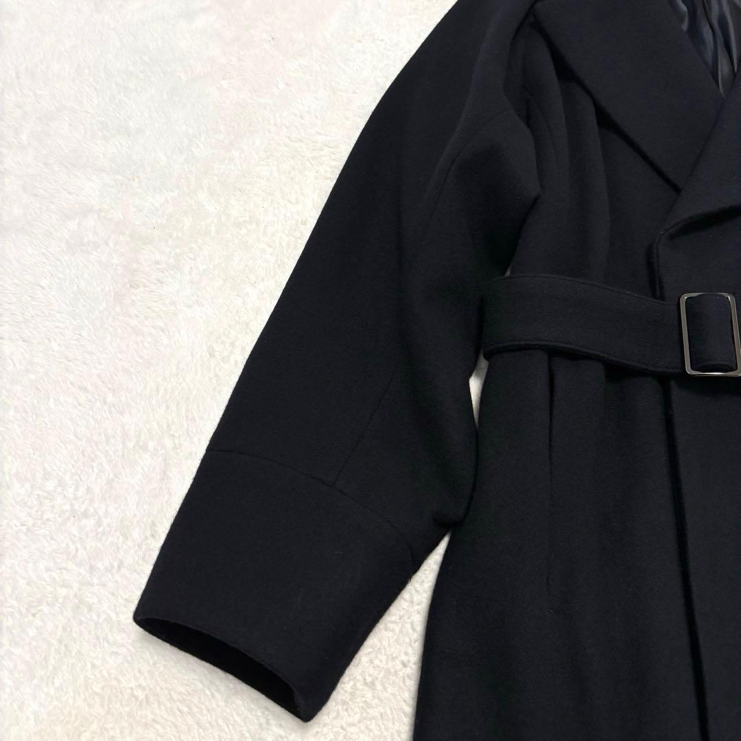 juha(ユハ) Belted Over Coat M ブラック