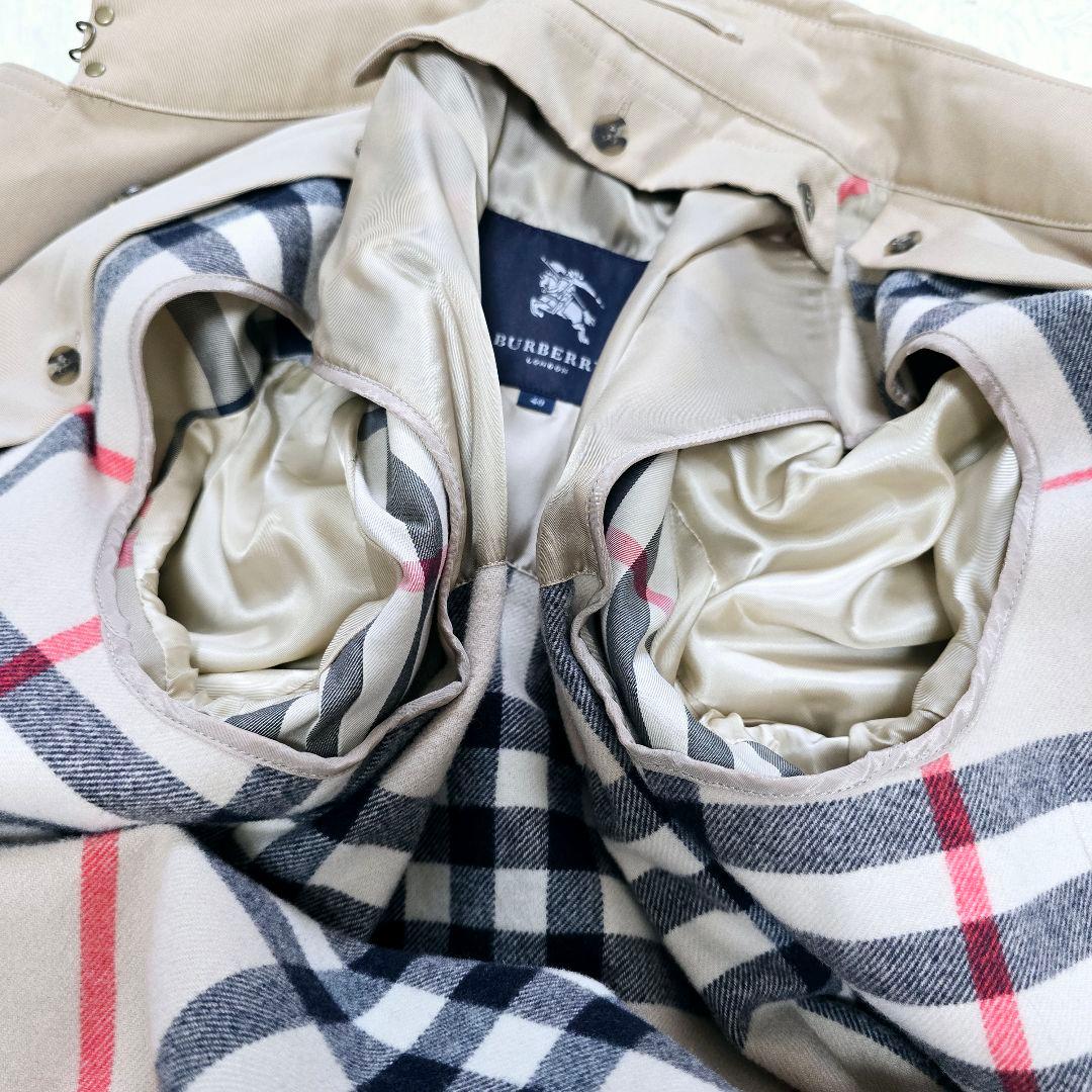 紺色様✨バーバリーロンドン トレンチコート ライナー メガチェック 40