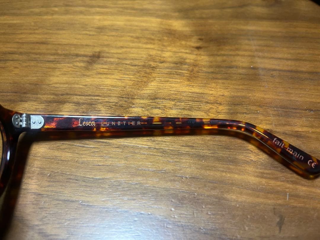Lesca PICA COL. 424 べっ甲 メガネ　調光レンズ