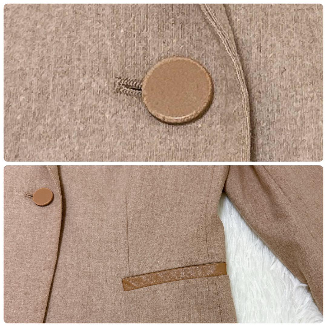 [高級] 白タグ　マックスマーラ カシミヤ混 テーラードジャケット ベージュ S