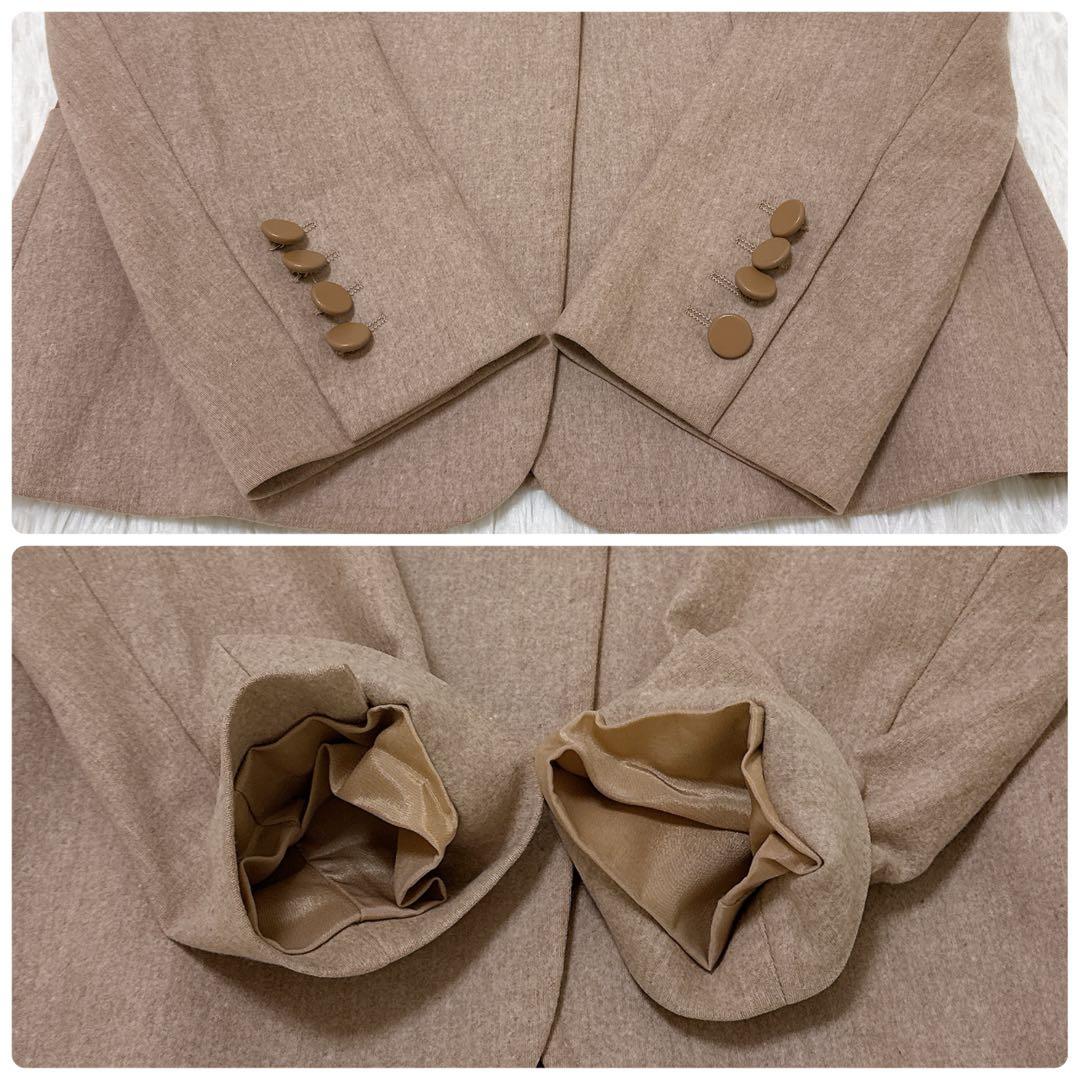 [高級] 白タグ　マックスマーラ カシミヤ混 テーラードジャケット ベージュ S