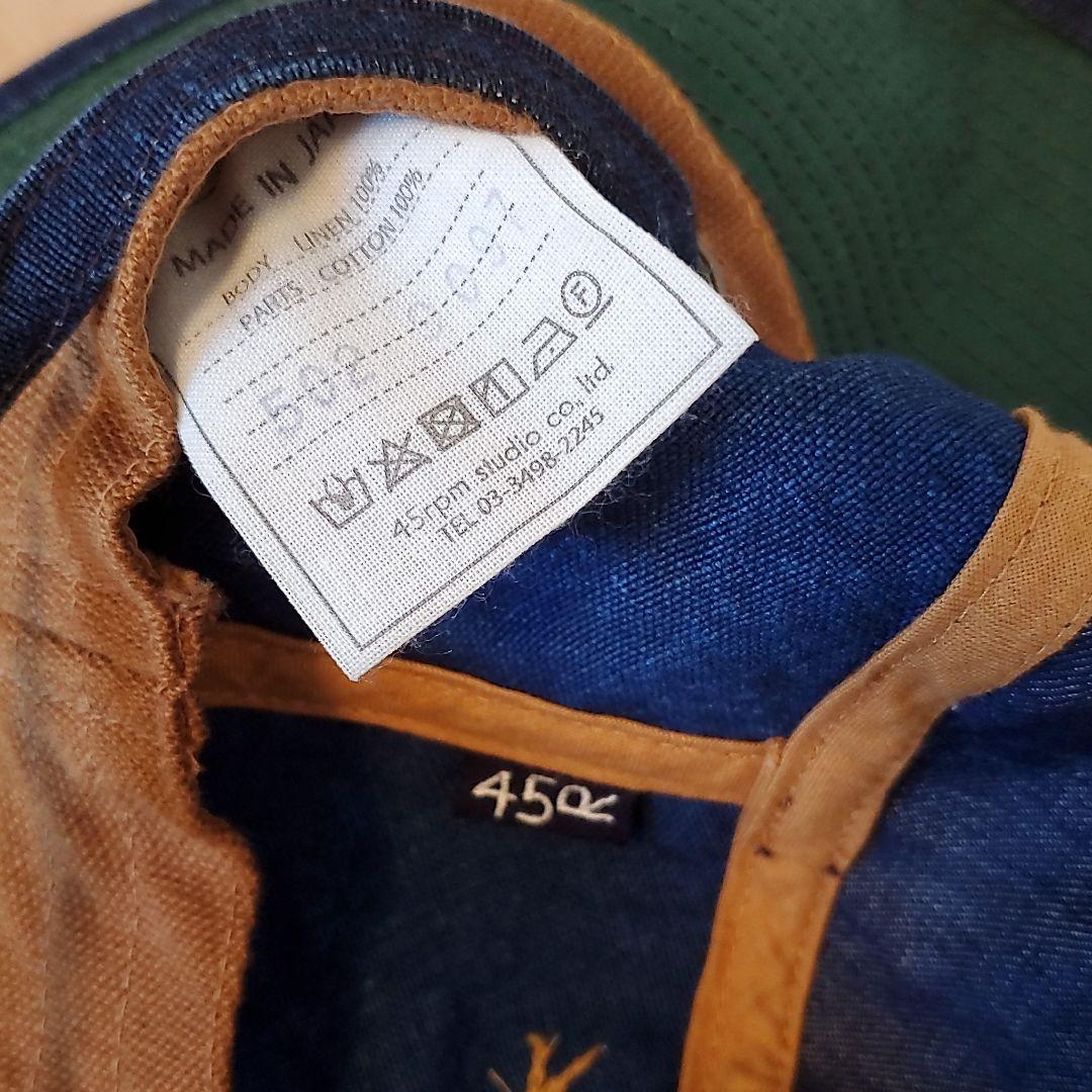 帽子　45R リネンダックのセイルハット(インディゴ)
