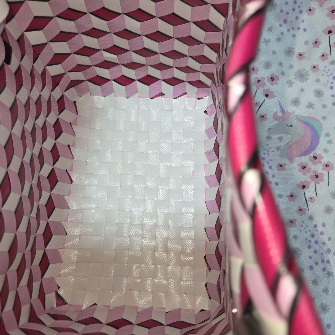 マルニ　マーケット　キューブウォーブン PVC　トートバッグ　ハンドバッグ