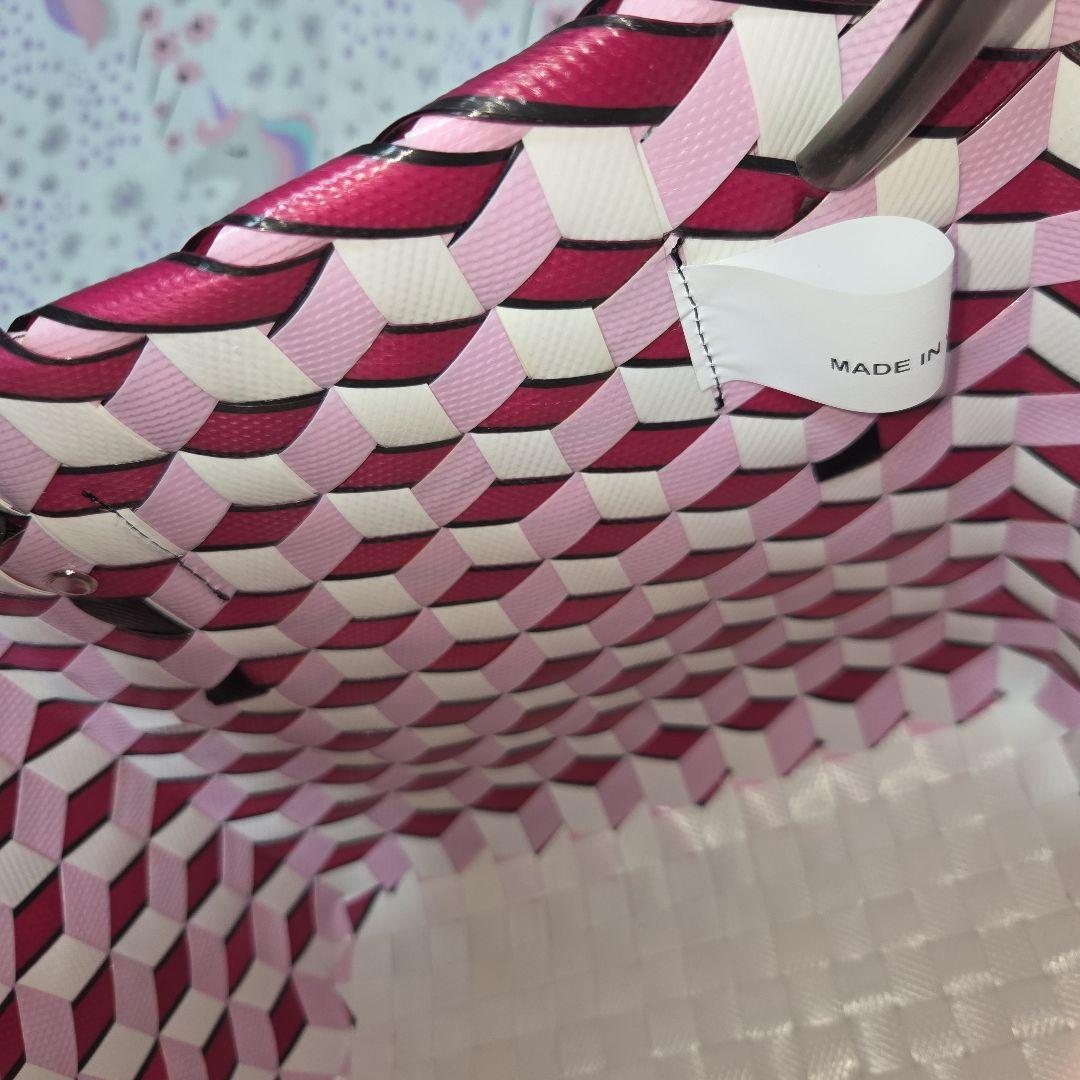 マルニ　マーケット　キューブウォーブン PVC　トートバッグ　ハンドバッグ