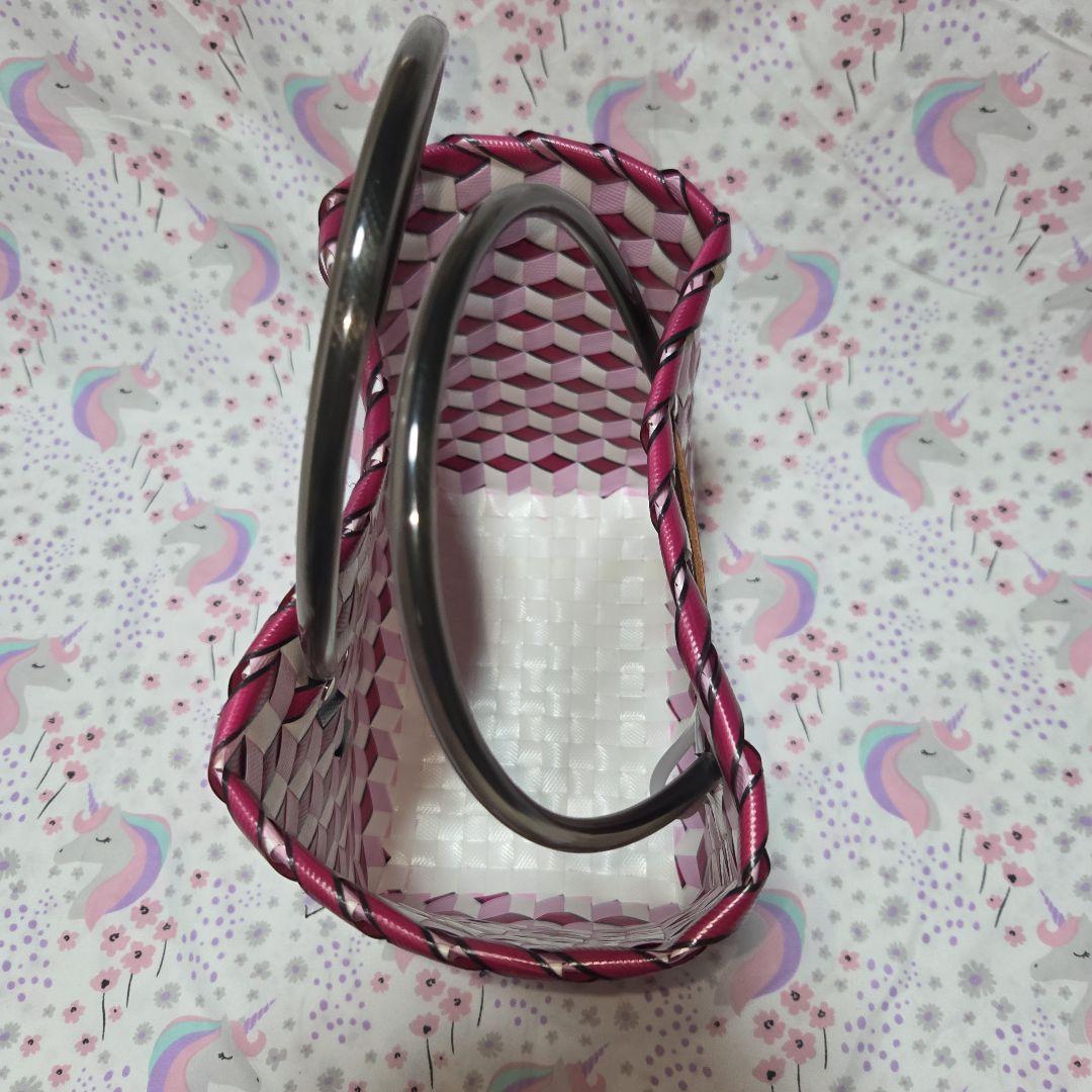 マルニ　マーケット　キューブウォーブン PVC　トートバッグ　ハンドバッグ