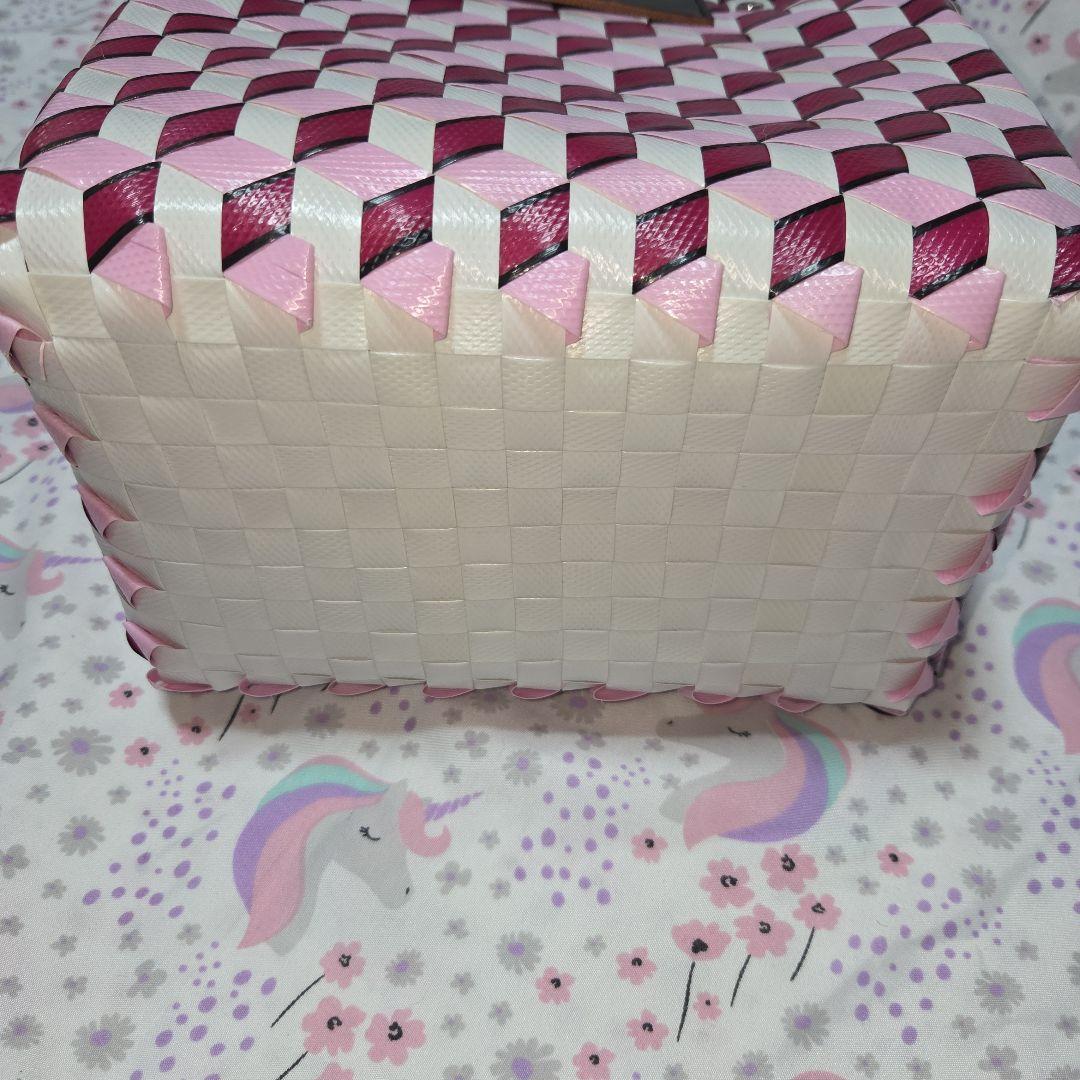 マルニ　マーケット　キューブウォーブン PVC　トートバッグ　ハンドバッグ