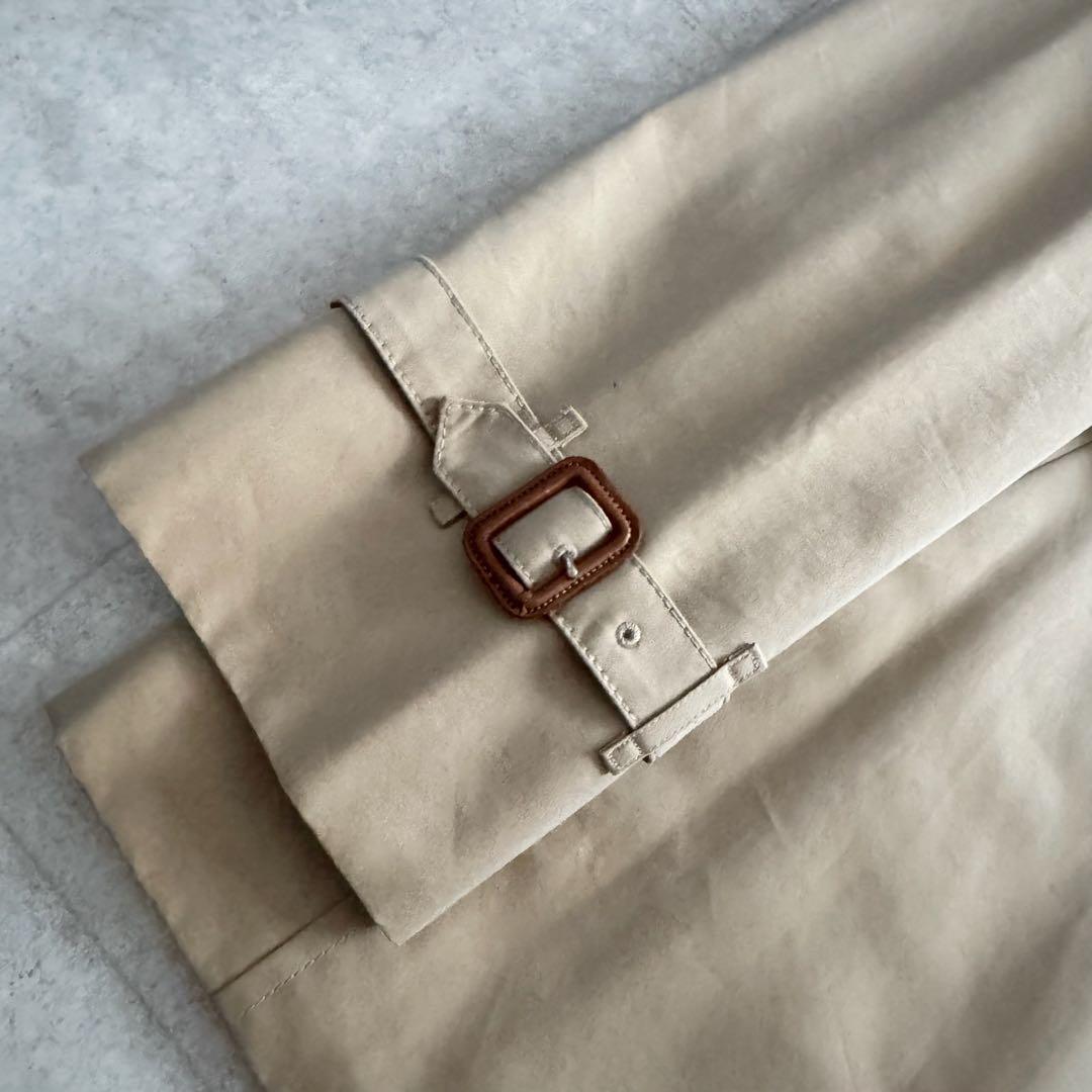 バーバリーロンドン　トレンチコート　ノバチェック　ダブル　ベージュ　11