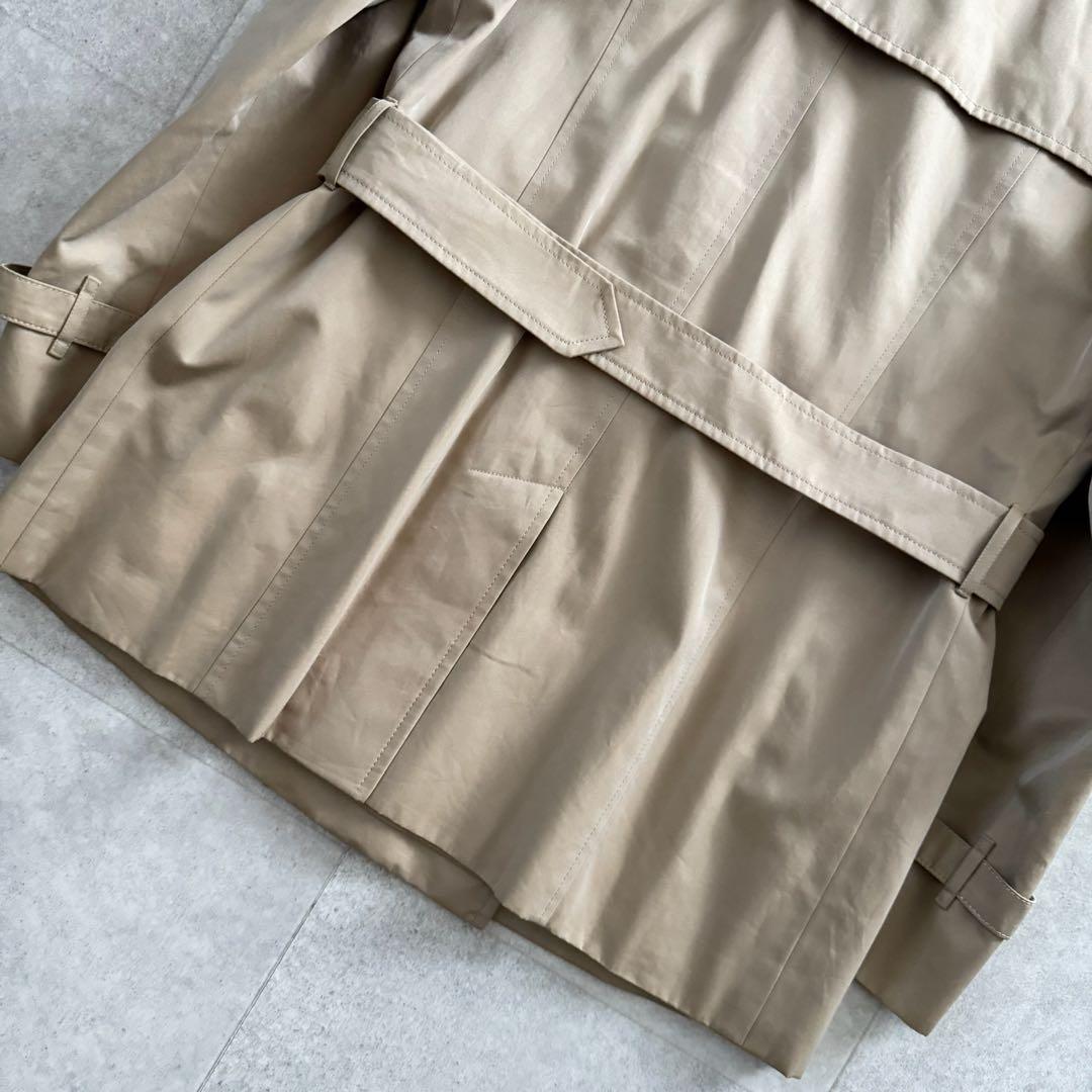 バーバリーロンドン　トレンチコート　ノバチェック　ダブル　ベージュ　11