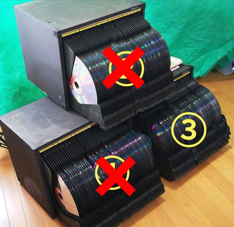 ③ レーザーカラオケディスク（LD10枚欠品）