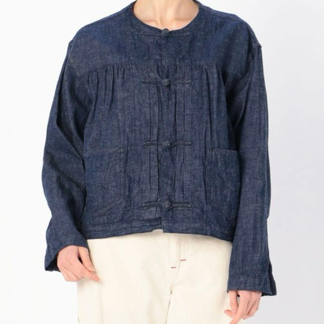 美品⁂オアスロウ⁂ フロッグボタンデニムジャケット　チャイナボタン　6ozデニム