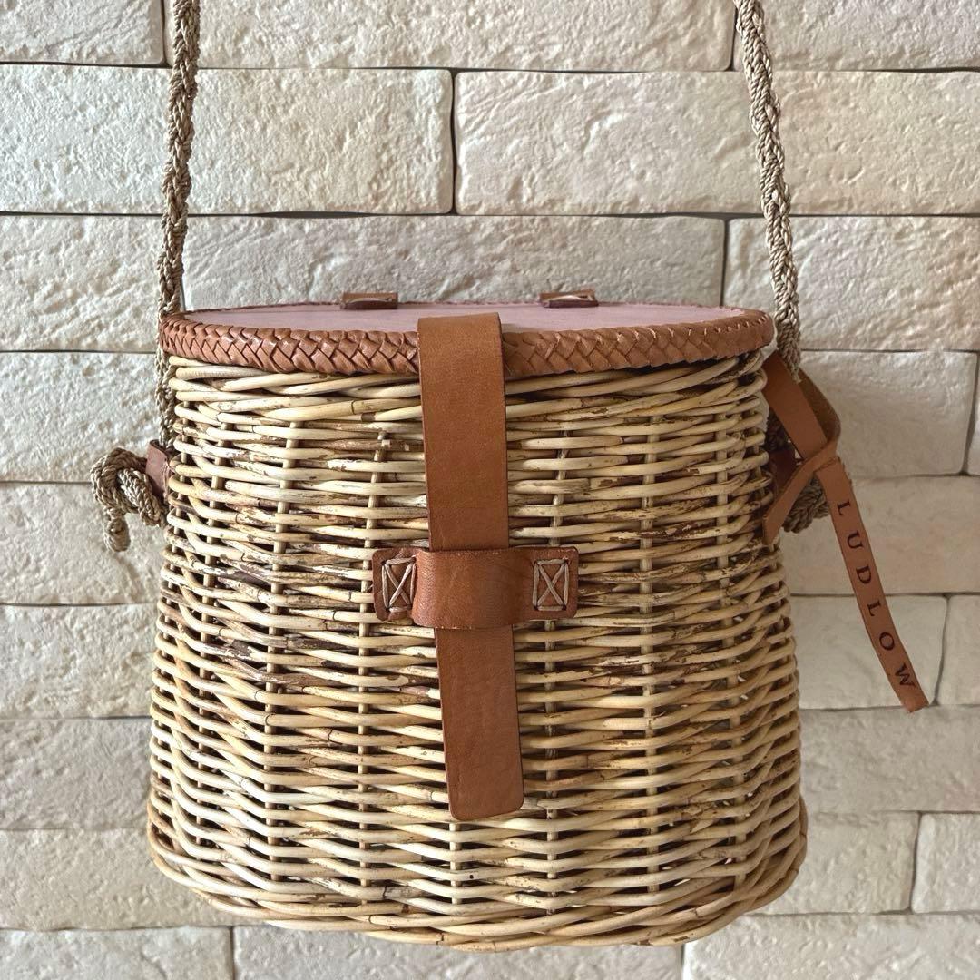 LUDLOW ラドロー ラタンポシェット 本革蓋限定コレクション