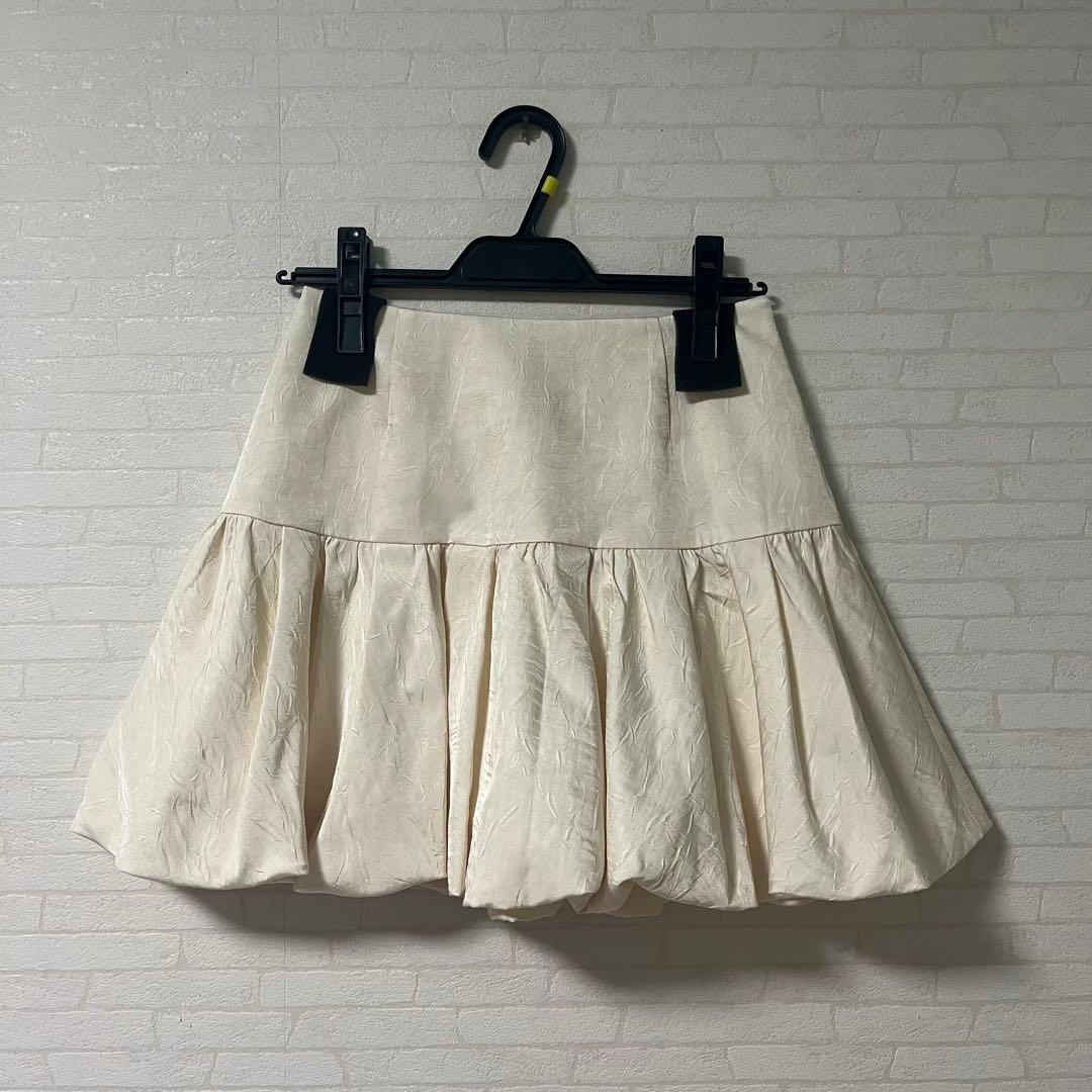 スカート her lip to Bubble Mini Skirt ecru S