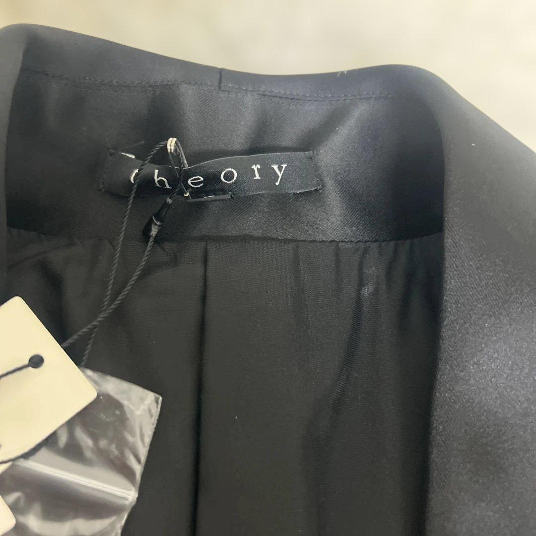 【未使用】theory セオリー テーラードジャケット 光沢　ストレッチ　黒