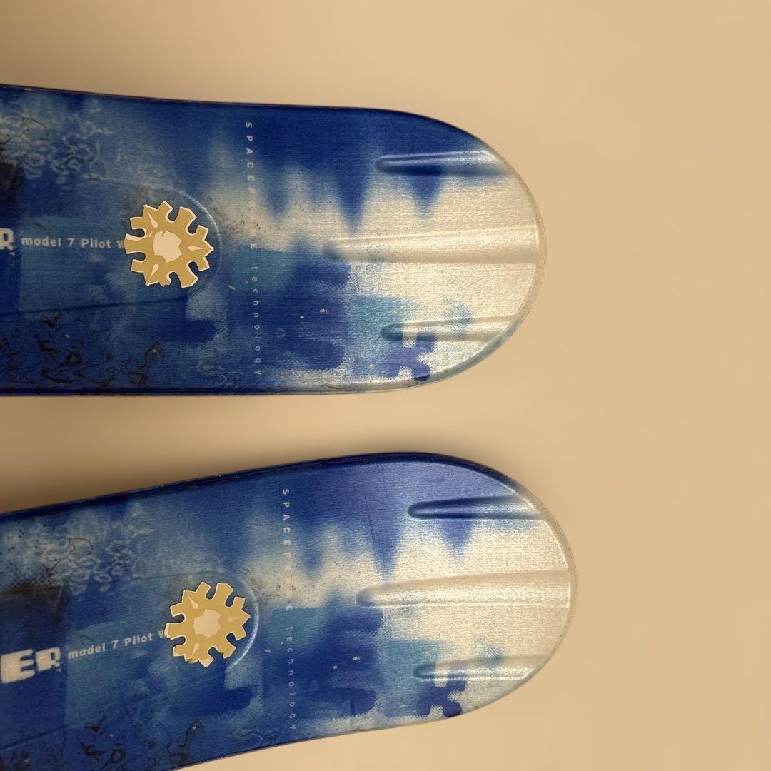 サロモン　スキー板 青/白 ビンディング付き