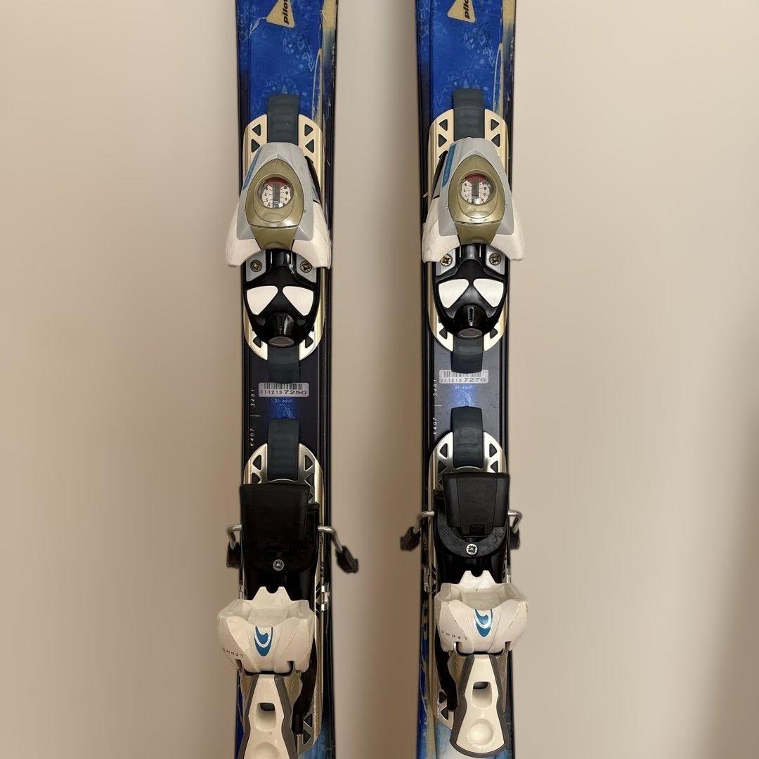 サロモン　スキー板 青/白 ビンディング付き