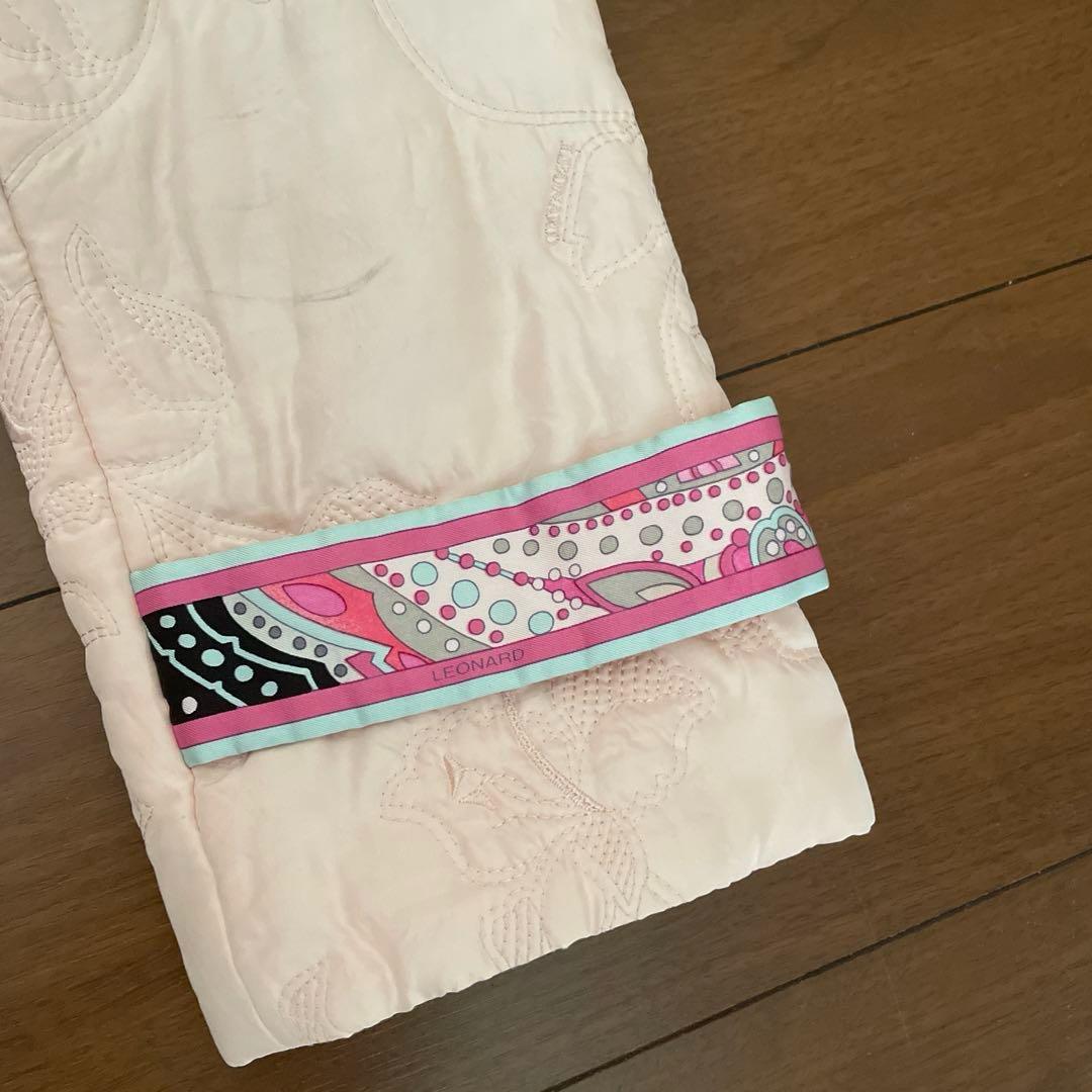 最終値下げ！LEONARD シルクピンク キルティング ロングコート9号！