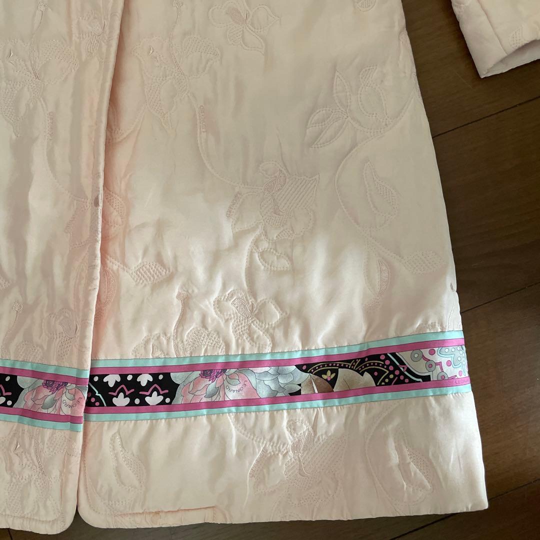 最終値下げ！LEONARD シルクピンク キルティング ロングコート9号！