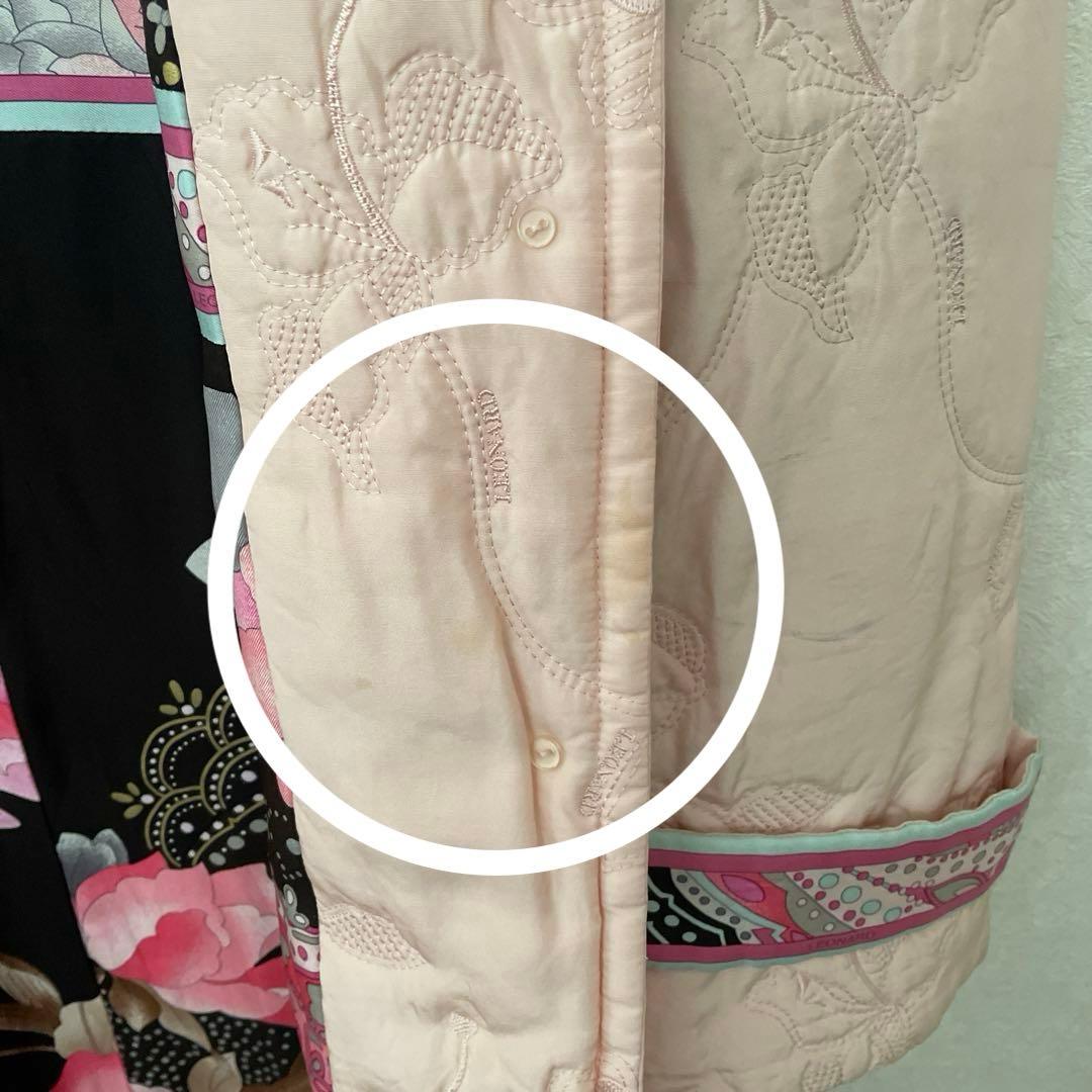 最終値下げ！LEONARD シルクピンク キルティング ロングコート9号！