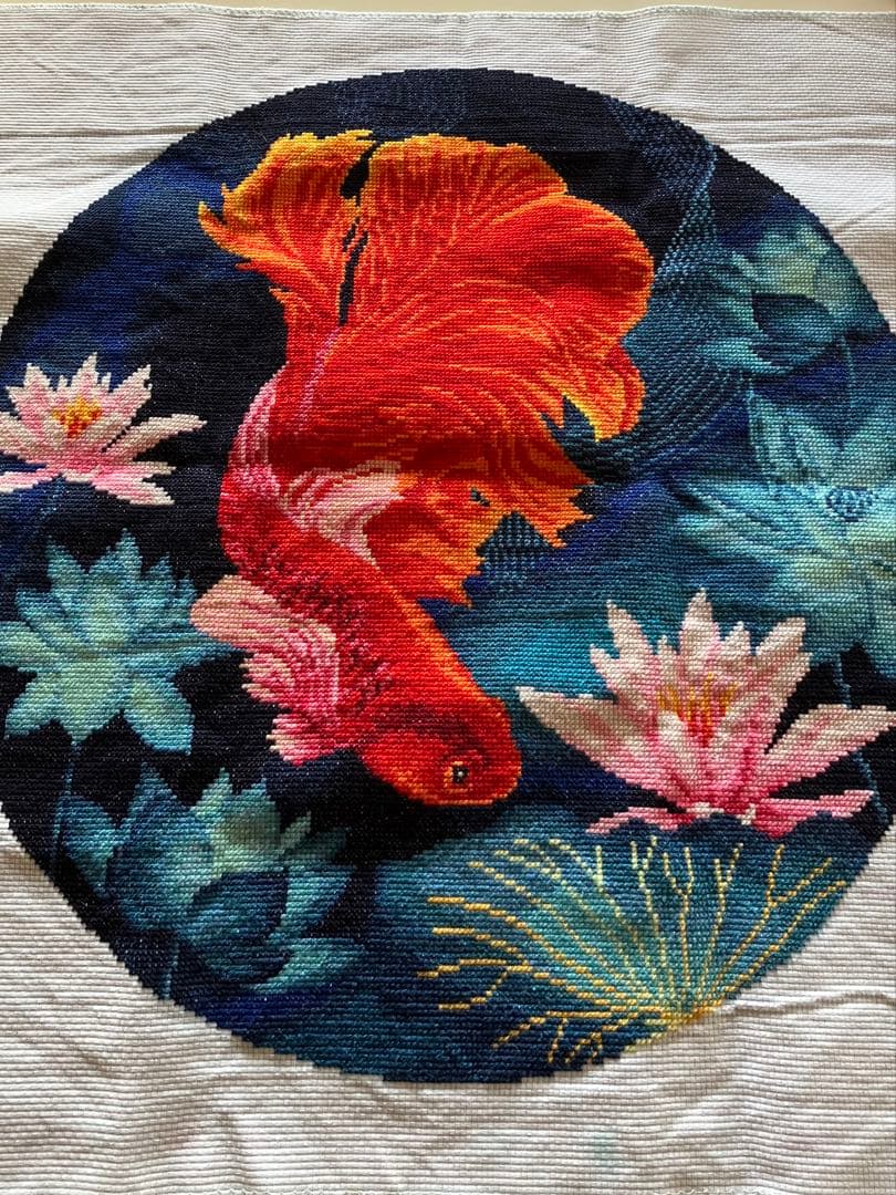 クロスステッチ完成品(u) (v)