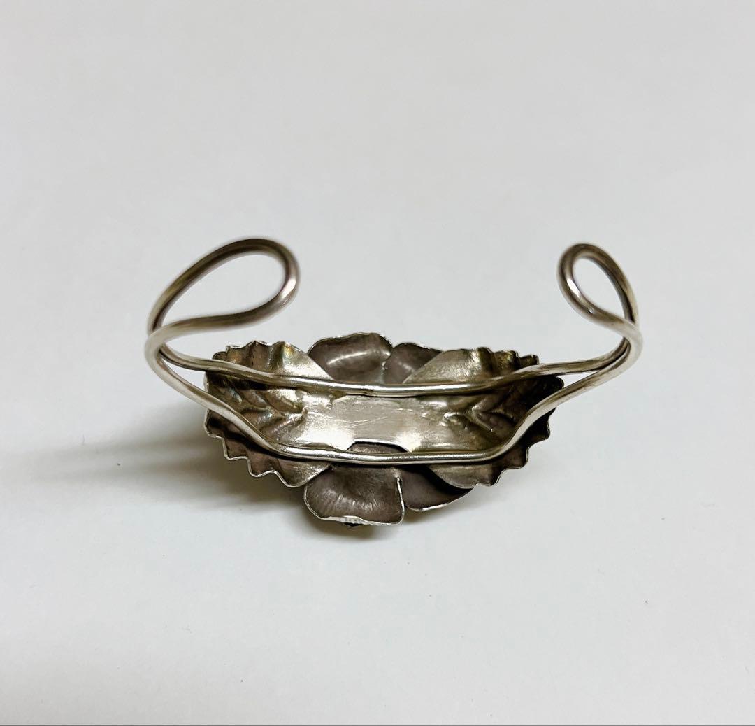 カレンシルバー バラモチーフ カフバングル