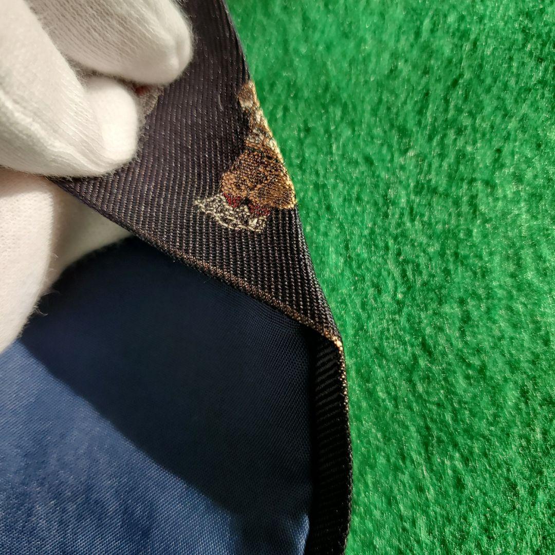 ポロラルフローレン　ゴルフ　くま柄　紺色　ネクタイ