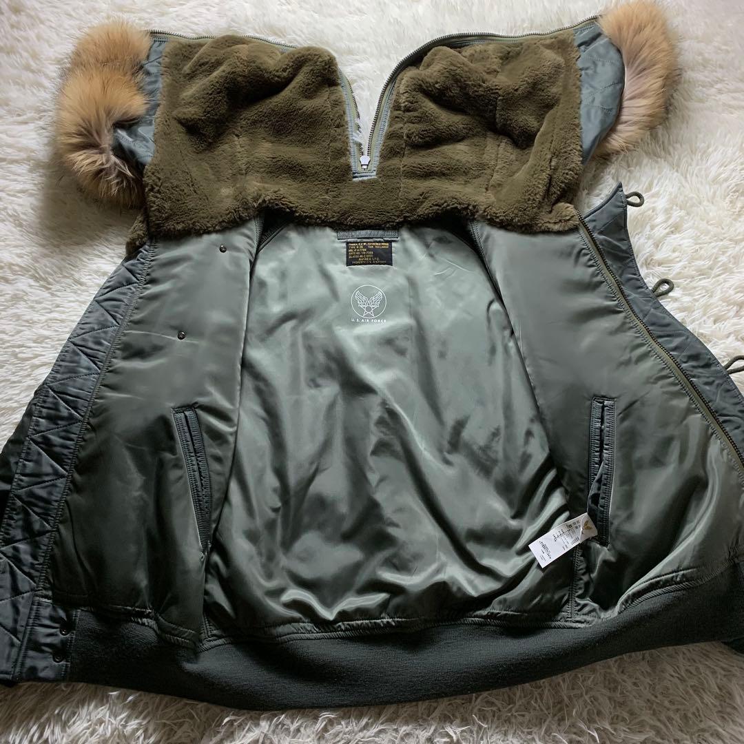 美品■アヴィレックス フライトジャケット N-2B カーキ　ミリタリー　XXL