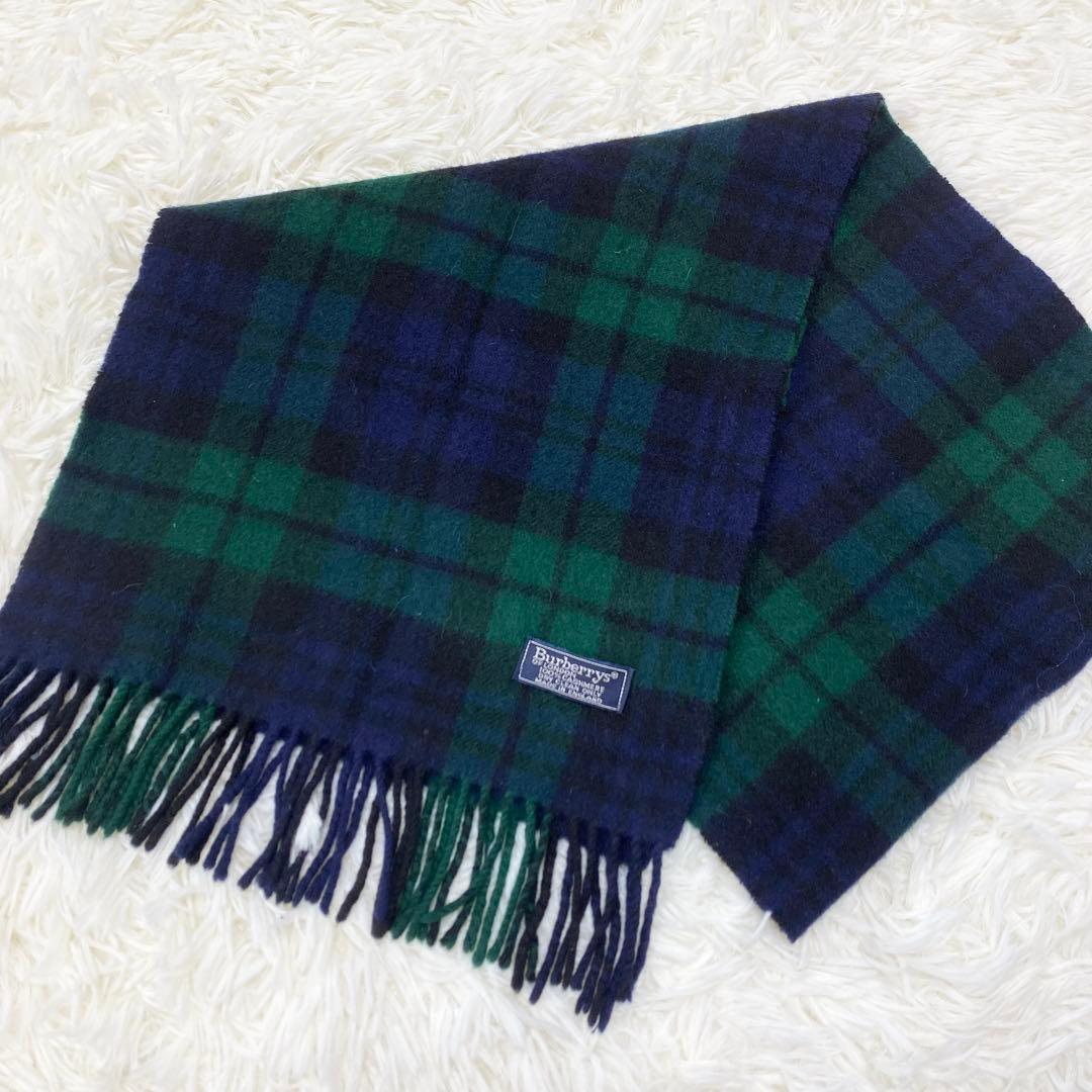 【極美品】バーバリー 100%カシミヤ マフラー ストール ノバチェック