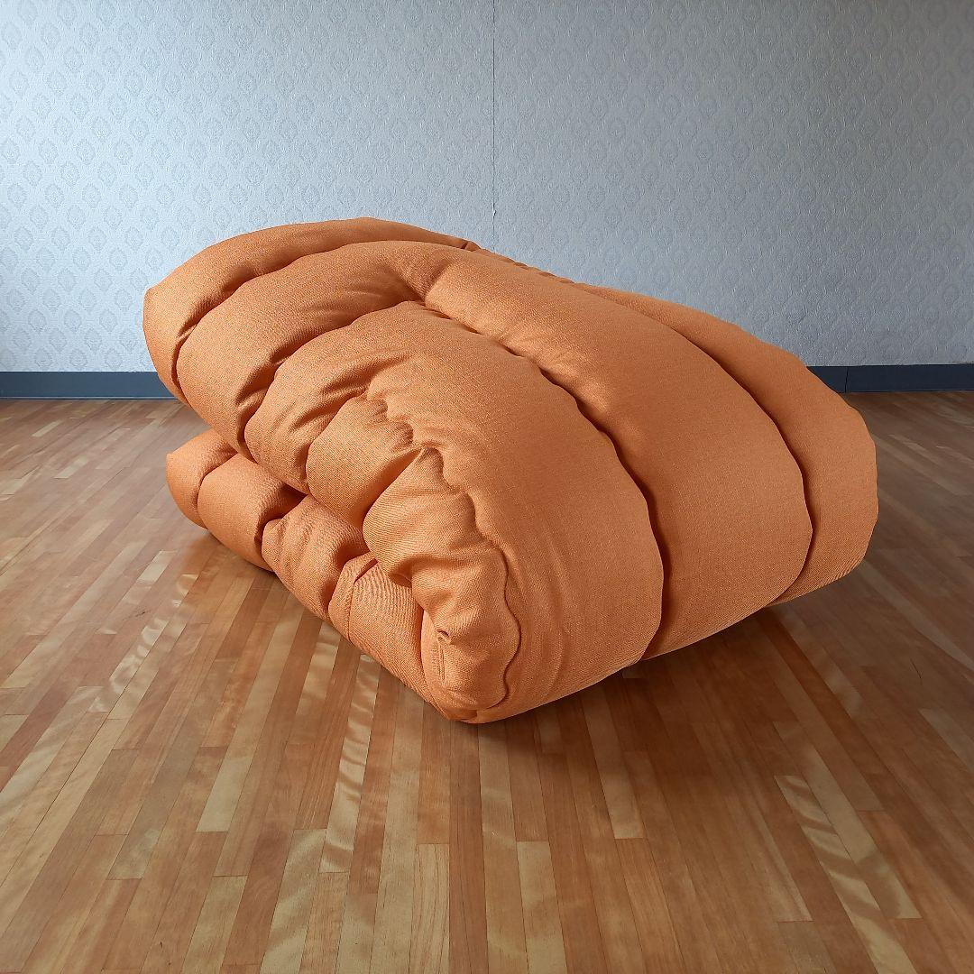 超撥水加工 厚手 厚掛け こたつ布団 大判長方形 オレンジ 清潔 安心 日本製⑦