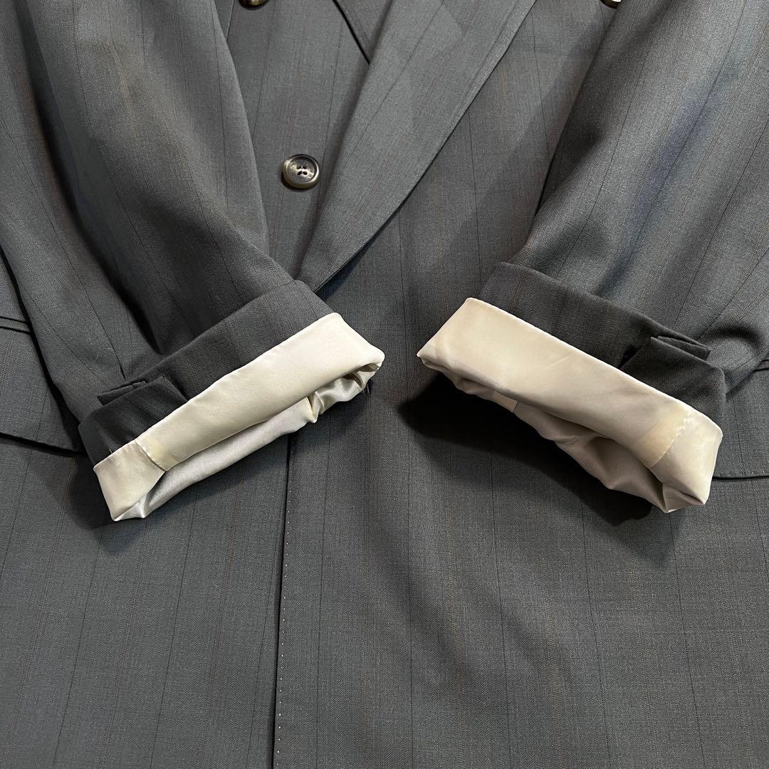 【極美品】90sヴィンテージ ジバンシィ ダブルスーツセットアップ グレー A6