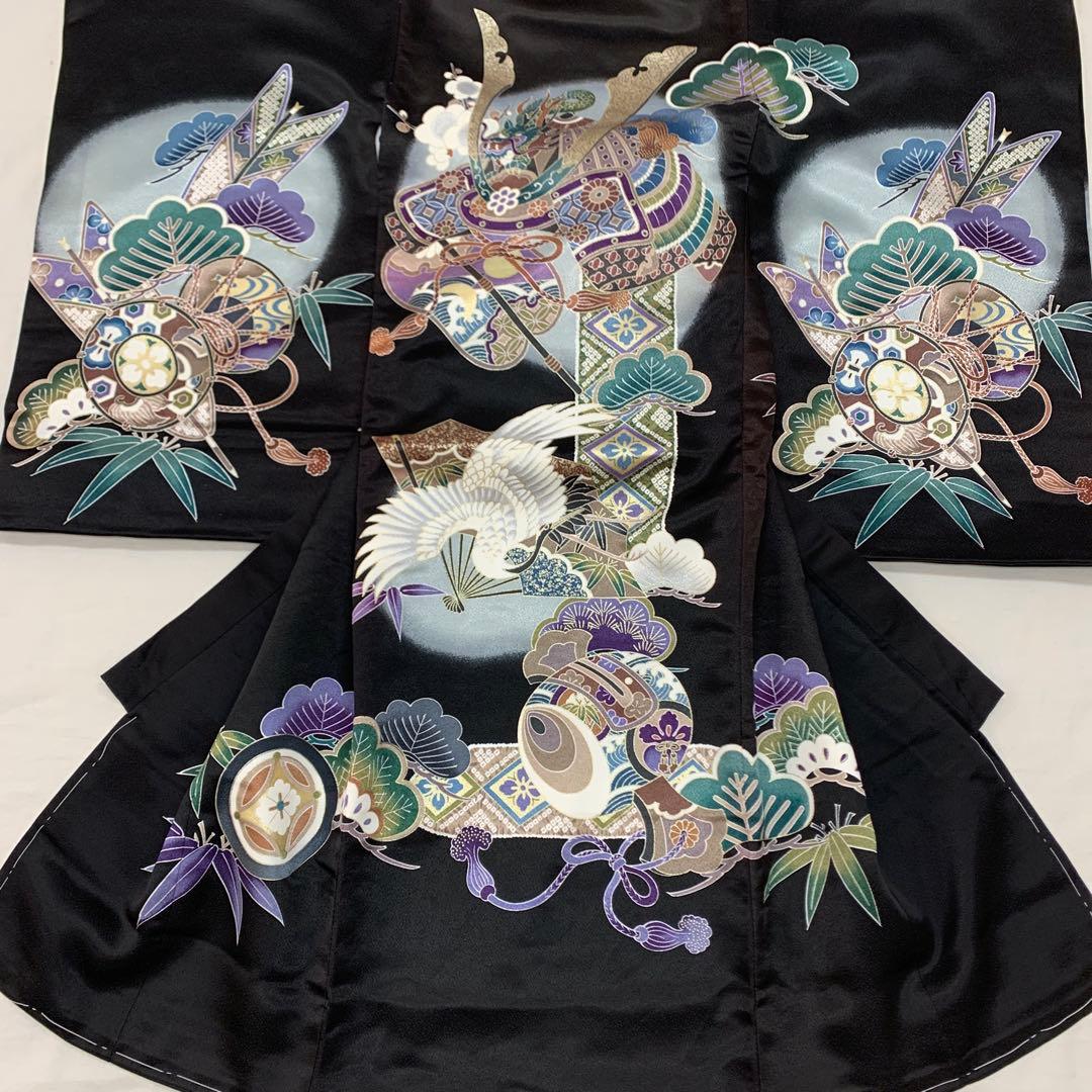 新品洗える産着祝着京友禅、本金、豪華友禅仕様、特選大将龍兜に祝い鶴小槌古典創作品