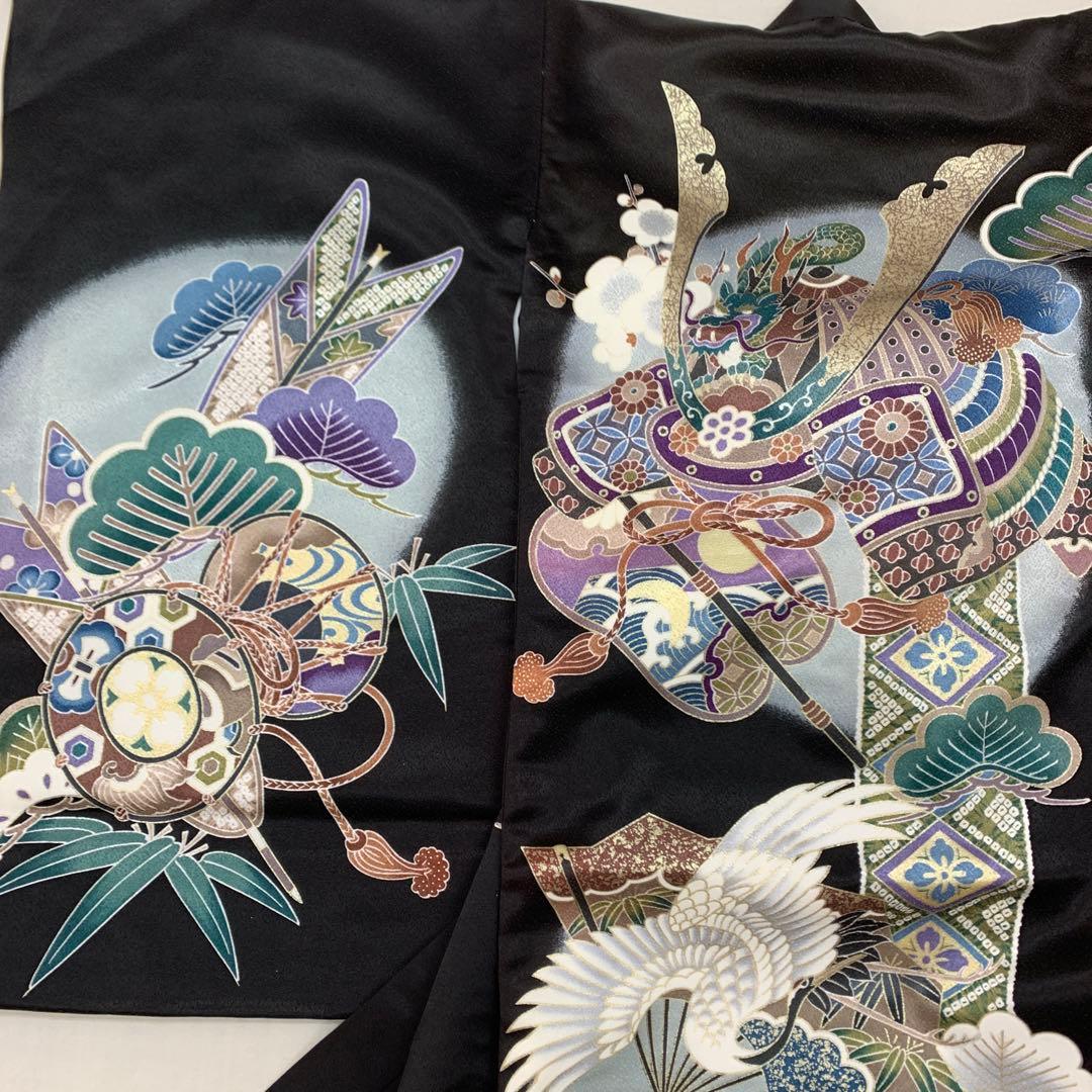 新品洗える産着祝着京友禅、本金、豪華友禅仕様、特選大将龍兜に祝い鶴小槌古典創作品