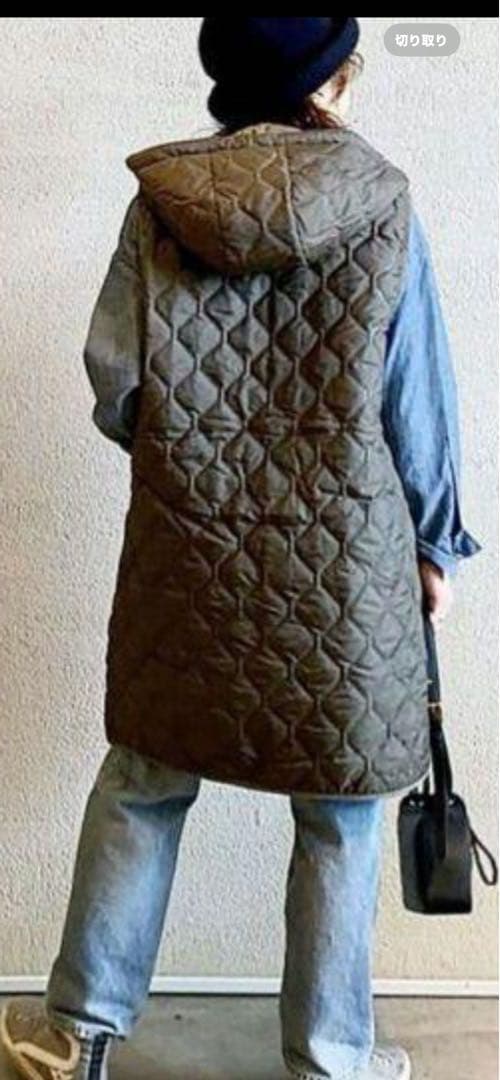 ARMEN キルティングロングベスト