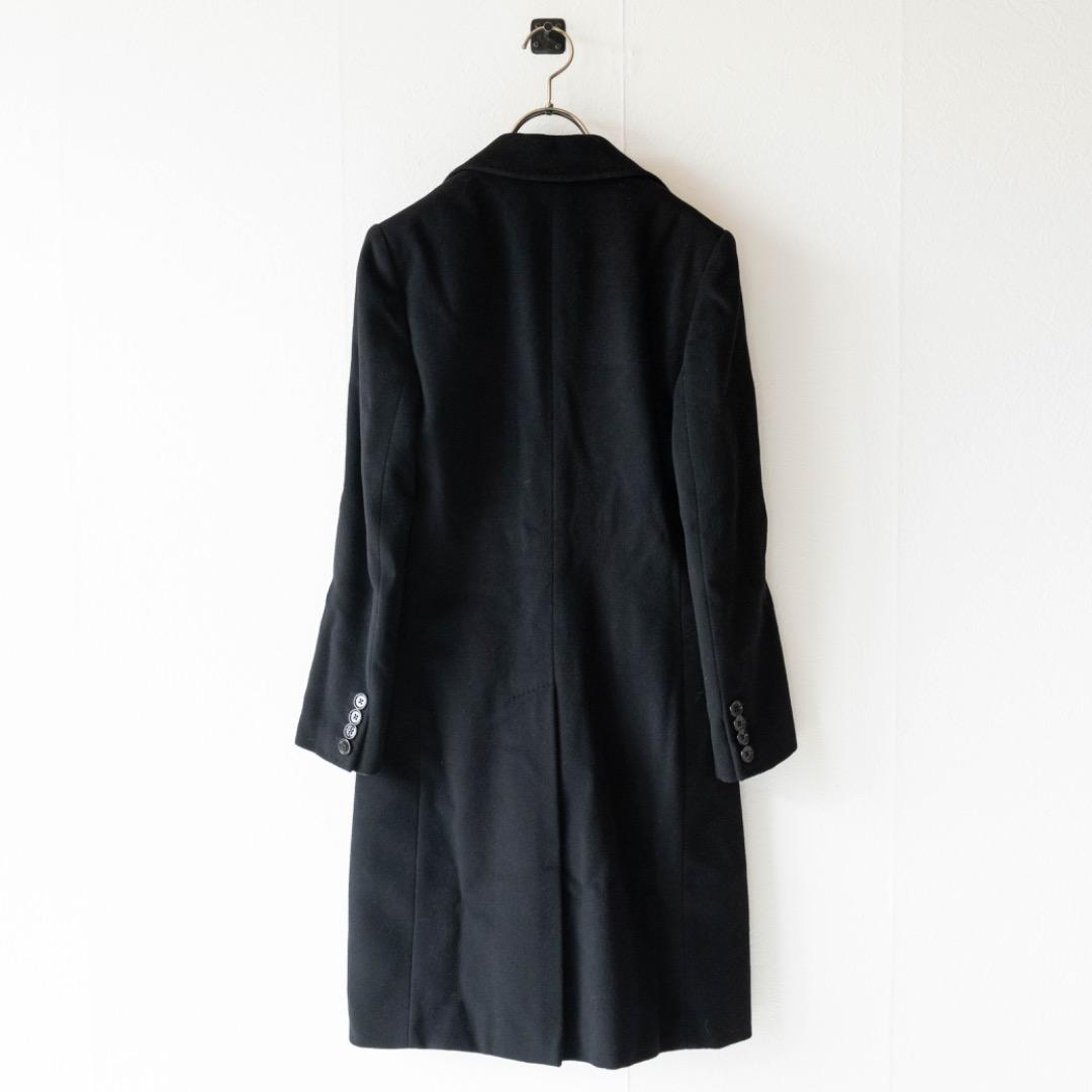 【DOLCE&GABBANA】チェスターコート　カシミヤ混　ブラック