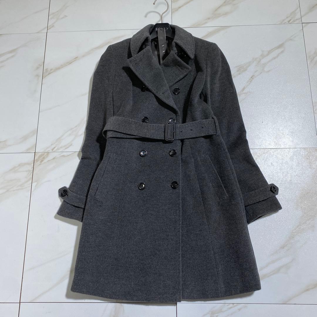 新品タグ付♡アナイ アンゴラウール ダブルフェイストレンチコート ベルデッド