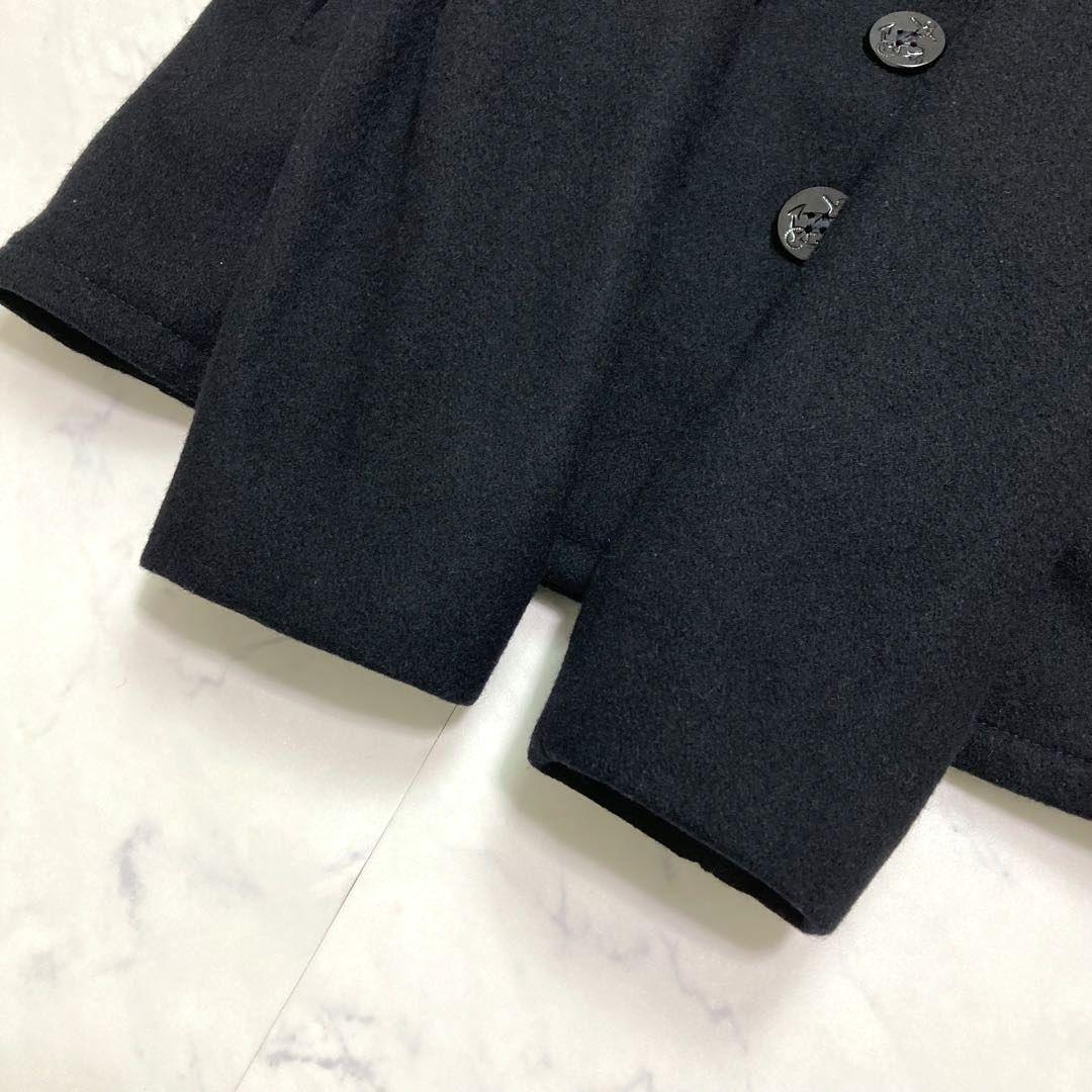 Schott メルトンウール ピーコート 740N 753US メンズ ブラック