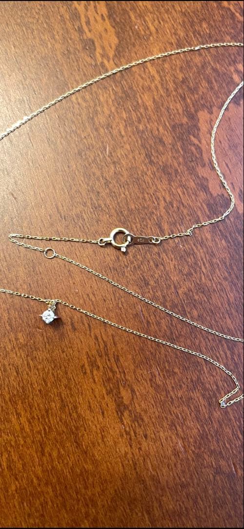 【最終お値下げ】ete 18k 一粒ダイヤネックレス
