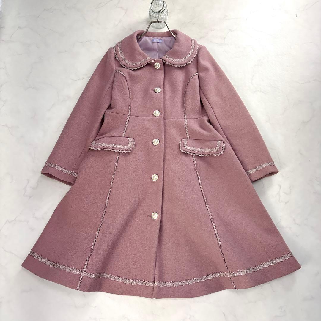 美品✨アクシーズファムKawaii ケープ付 ロングコート ピンク M