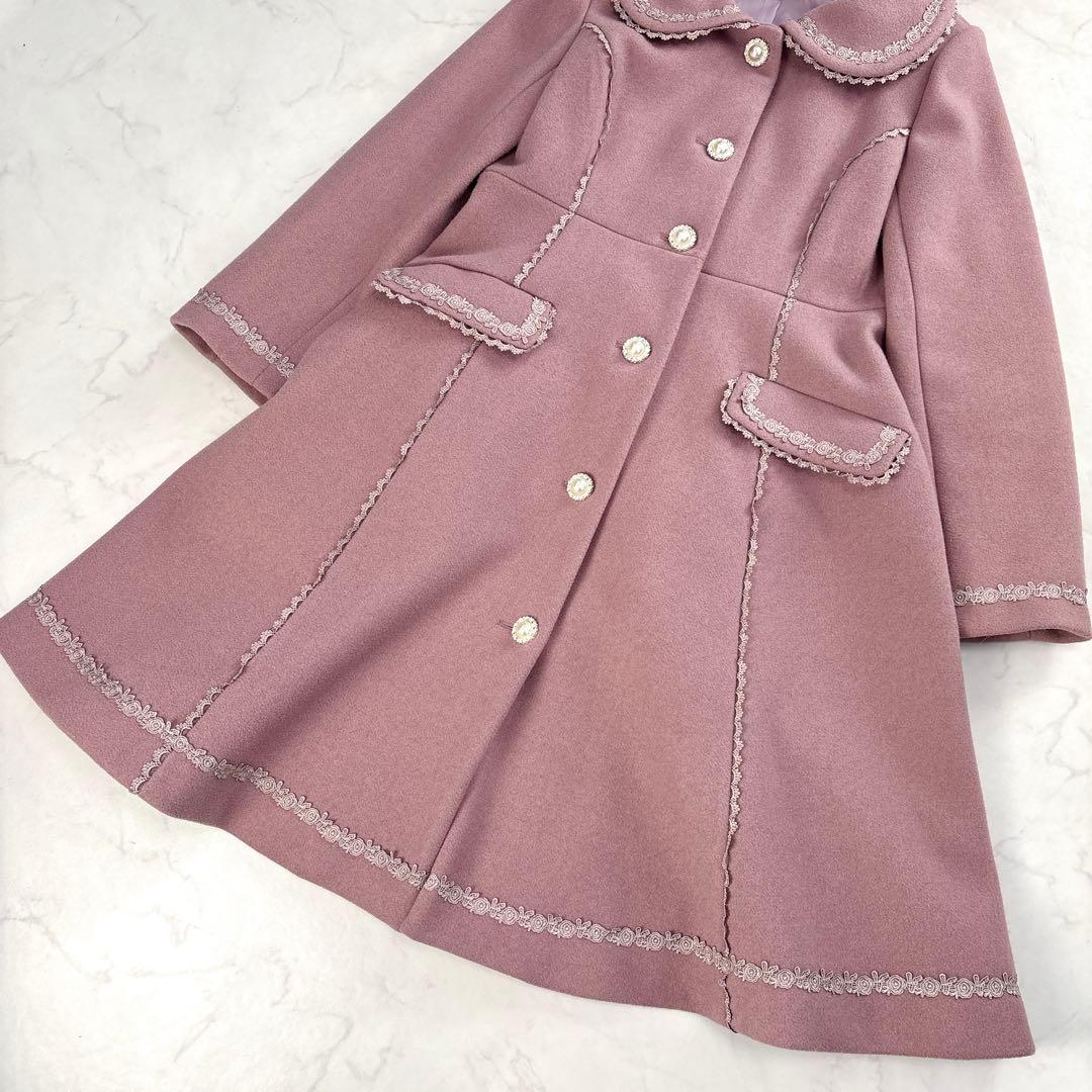 美品✨アクシーズファムKawaii ケープ付 ロングコート ピンク M