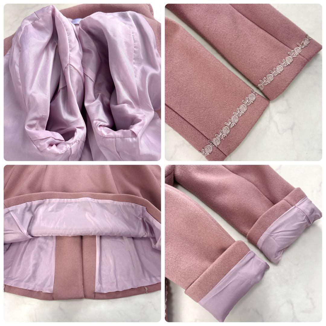 美品✨アクシーズファムKawaii ケープ付 ロングコート ピンク M