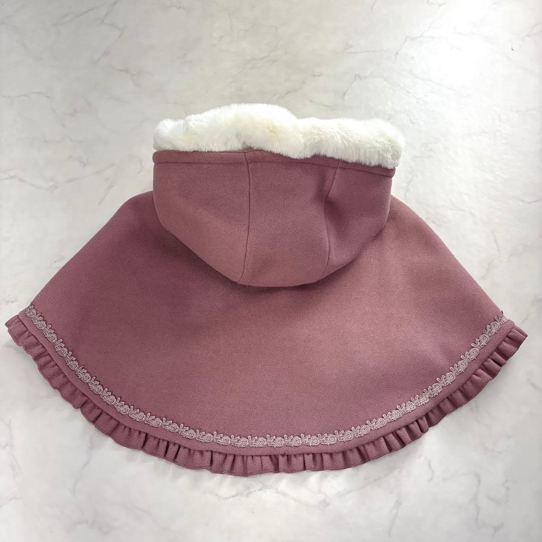 美品✨アクシーズファムKawaii ケープ付 ロングコート ピンク M