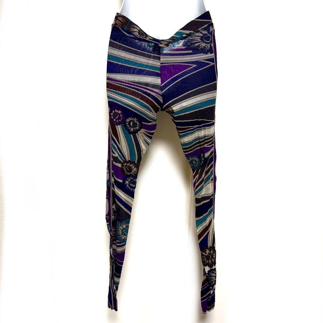 JeanPaul GAULTIER SOLEIL レギンス　パンツ　パワーネット