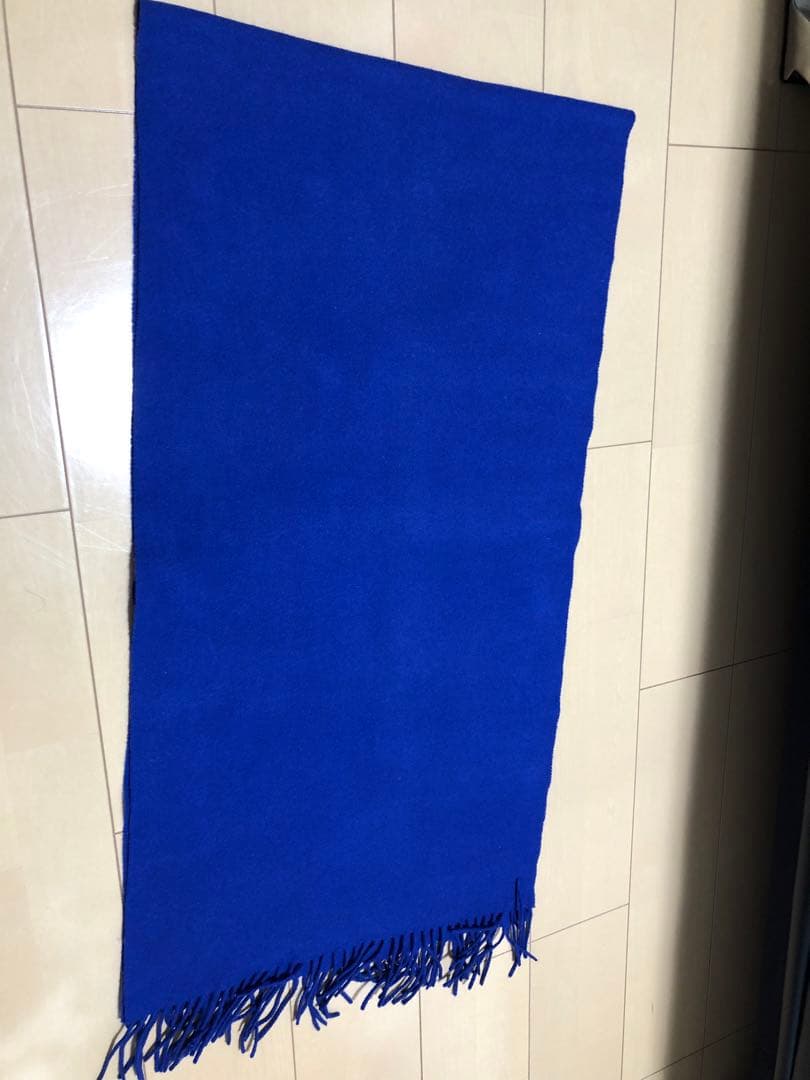 MONCLER 青 美品 大判マフラー 48cm×180cm