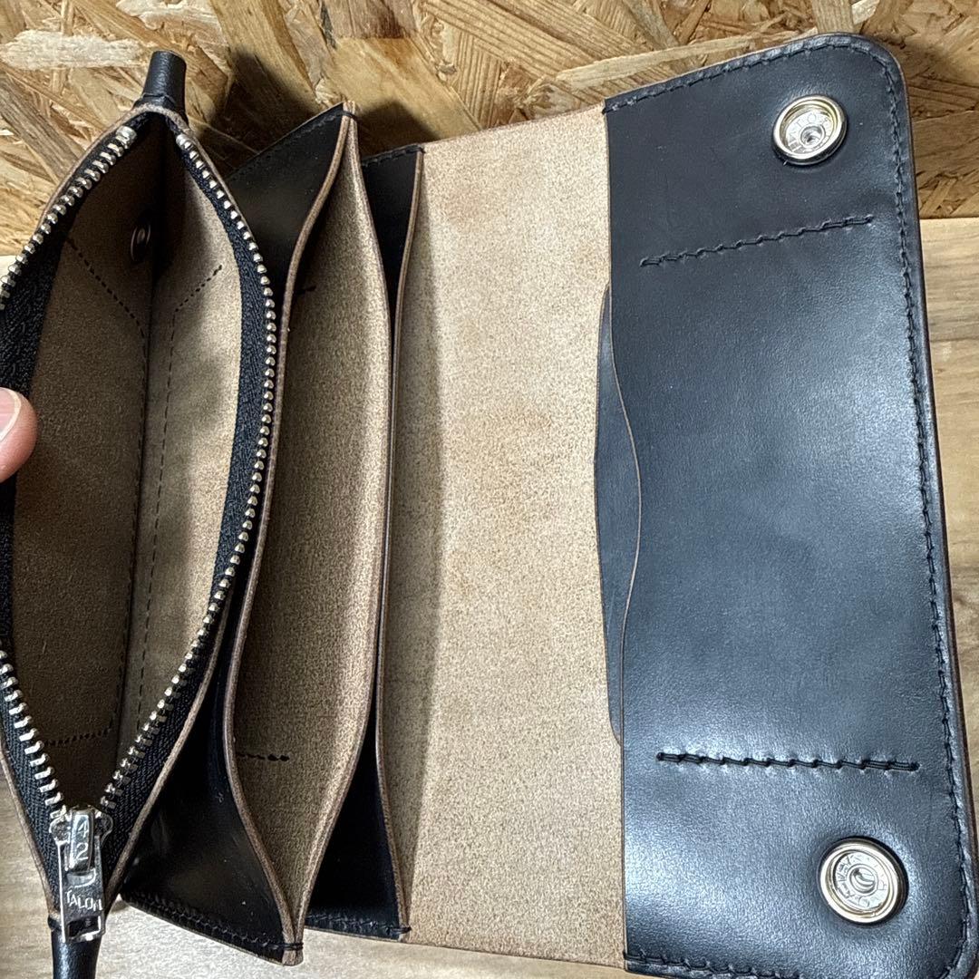 ホーウィン クロムエクセル 180 カスタム トラッカーウォレット ニッケル