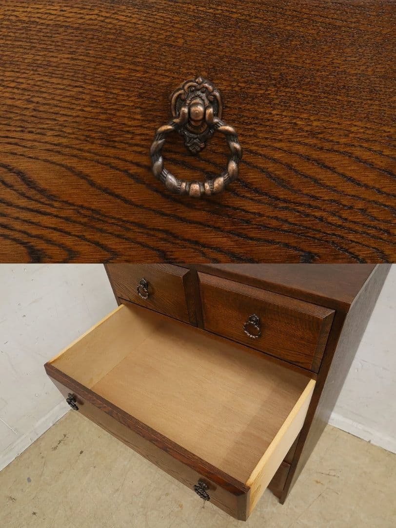 高級 三越家具【ブルージュ】オーク材 4段チェスト・整理タンス