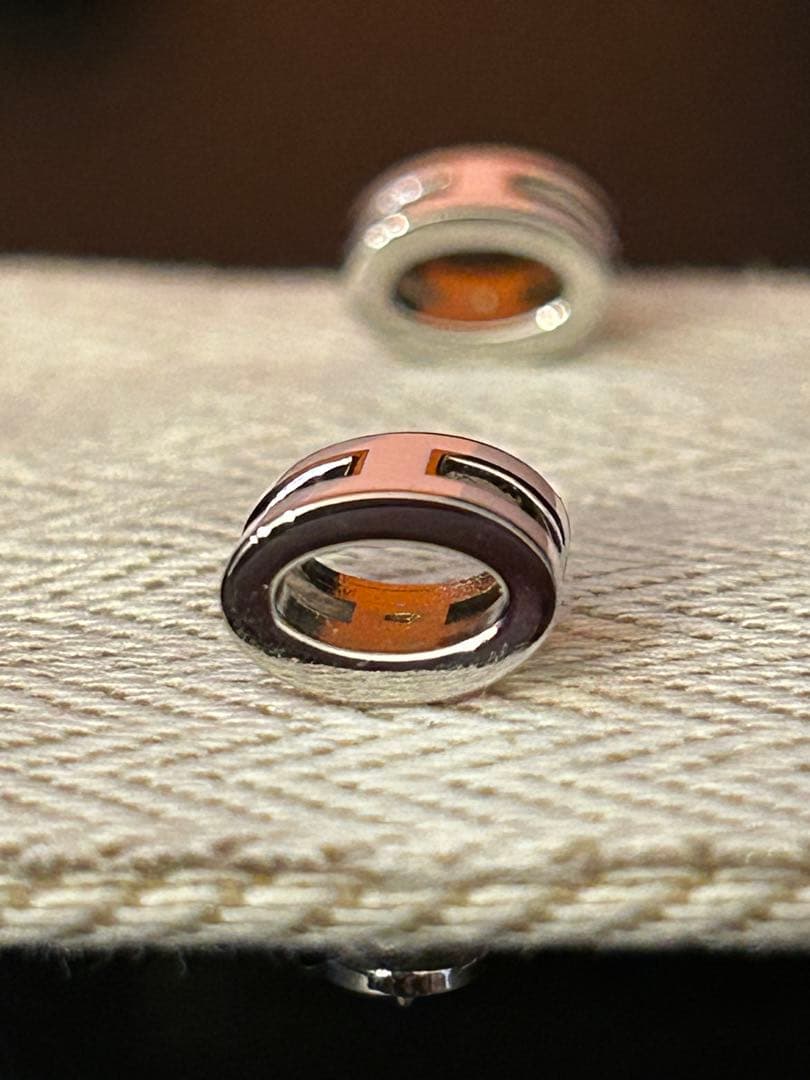 【最終価格】エルメス ポップH ローズドラジェ ピアス 正規品