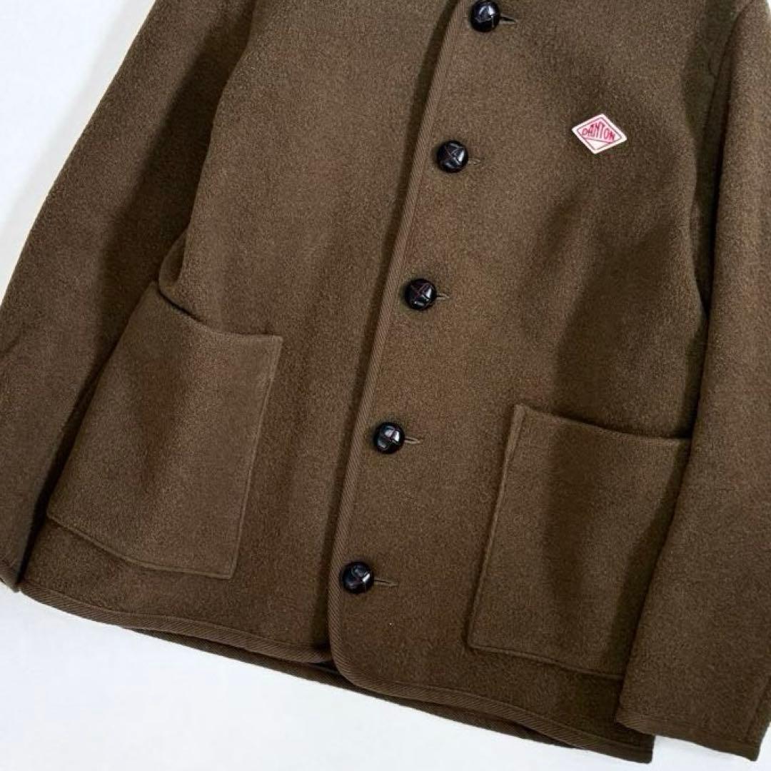 DANTON ダントン ウールモッサ　ノーカラージャケット