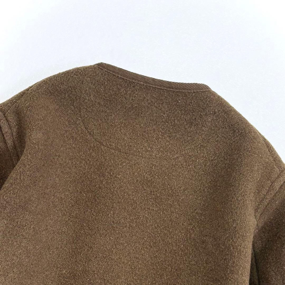 DANTON ダントン ウールモッサ　ノーカラージャケット