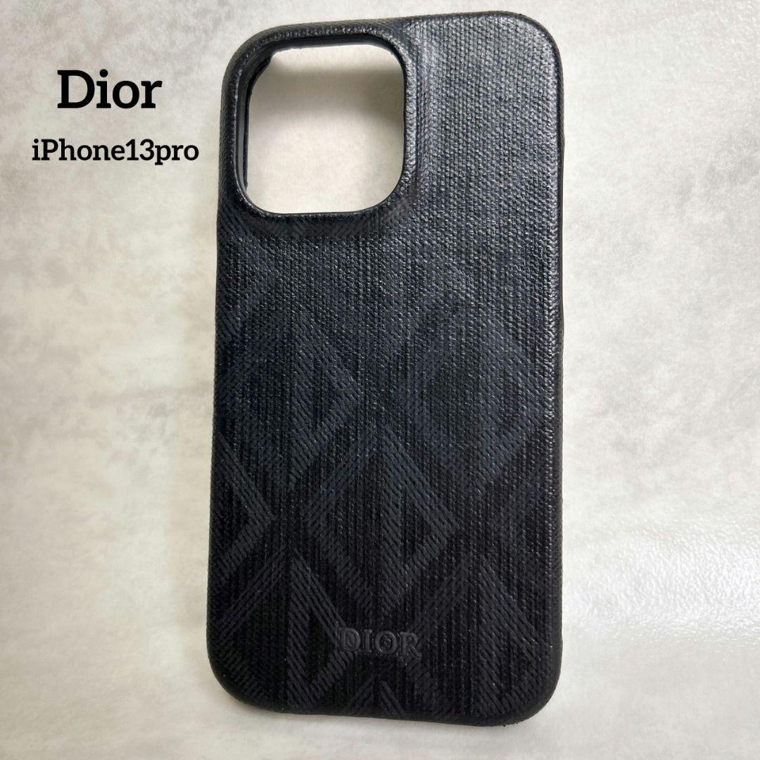 【極美品】Dior iPhone13pro Diamond CDロゴ ブラック