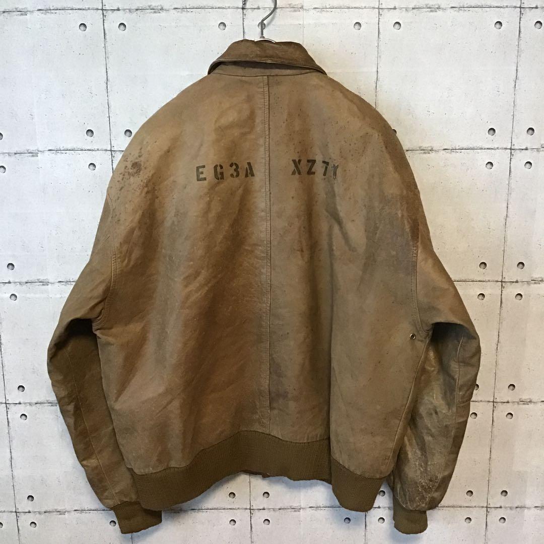 ＜1点物＞　８０ｓ　ヴィンテージ　A-2　XL　フライトジャケット　ステンシル