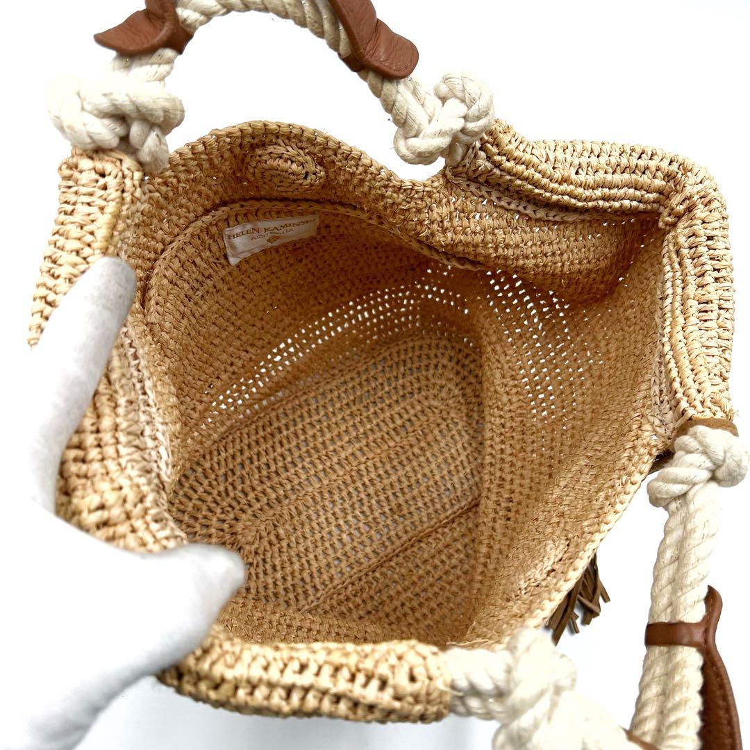 Helen Kaminski NIDA ハンドバッグ ラフィア ロープハンドル